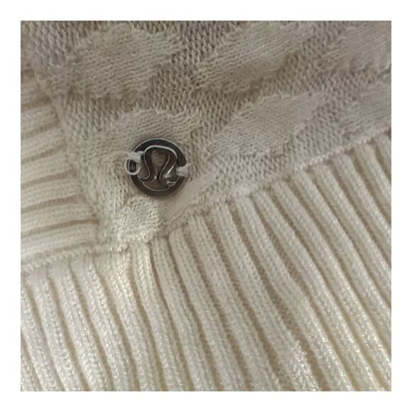 Divinity Poncho Shawl by Lululemon - Women's Winter Wrap Ivory Cozy Sweater Chic - Picture 4 of 5